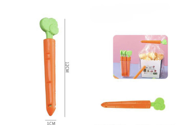 Εικόνα της Κλιπ Ασφάλειας Τροφίμων 5 τεμαχίων σε σχήμα καρότο