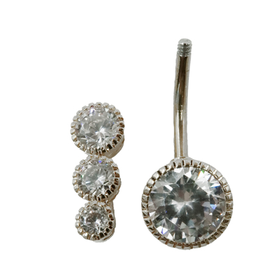 Picture of Belly earring with zircon stones