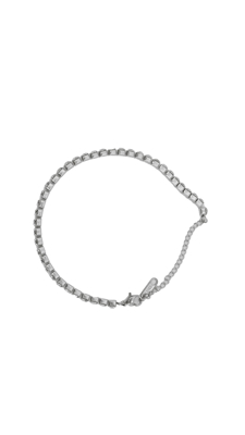 Picture of Steel bracelet with white zircon stones 