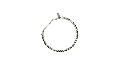 Picture of Steel bracelet with green zircon stones 