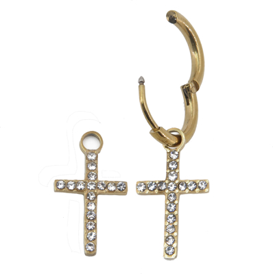 Picture of Women's cross-shaped steel earrings