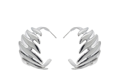 Picture of Women's earrings in steel with a feather design