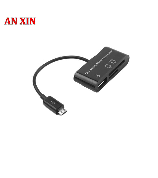 Εικόνα της Αντάπτορας για SD κάρτες 3 σε 1 TF / SD Card Reader + 1-θύρα USB 2.0 HUB