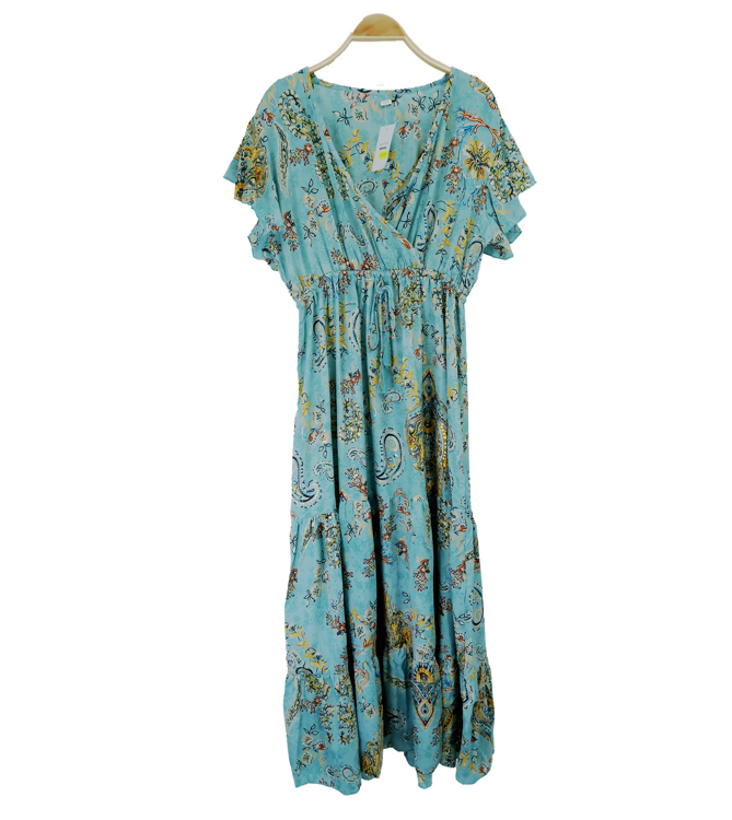 Εικόνα της Γυναικείο φόρεμα ONE SIZE με λάστιχο και σχοινιά, καλοκαιρινά σχέδια