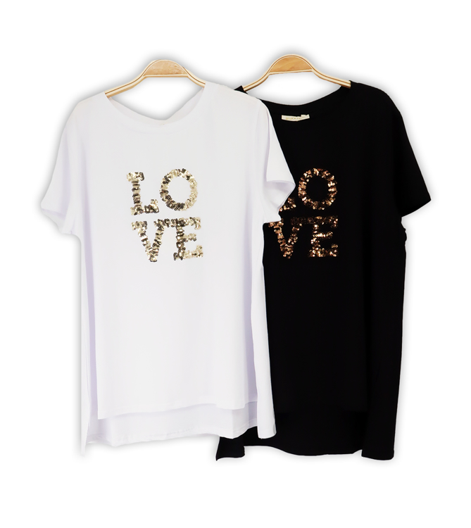 Εικόνα της Γυναικεία μπλούζα με λογότυπο LOVE ONE SIZE
