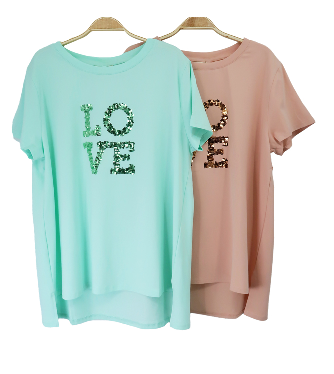 Εικόνα της Γυναικεία μπλούζα με λογότυπο LOVE ONE SIZE