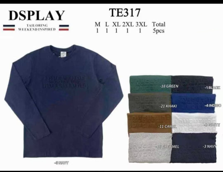 Εικόνα της DSPLAY Ανδρικό μακρυμάνικο μπλουζάκι M-3XL